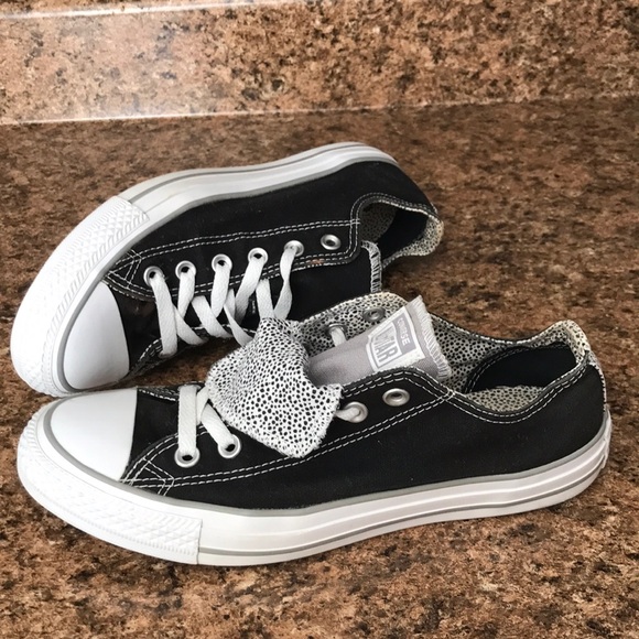 CONVERSE CTAS Women Black double tongue Grey Low Top Canvas | 9 - Picture 1 of 12
